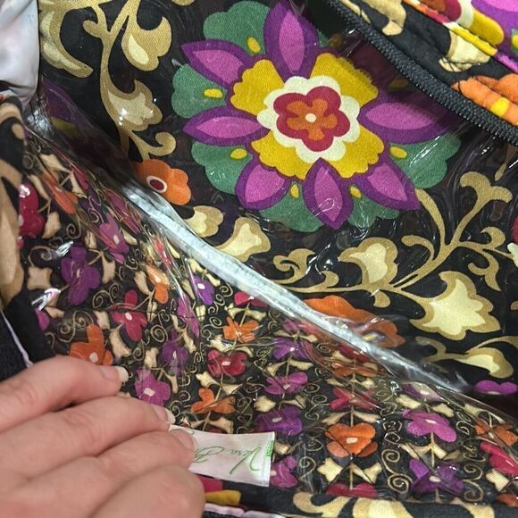 Vera Bradley Womens Multicolor Floral Allover Print Multiple Pockets Travel Bag - Picture 6 of 11
